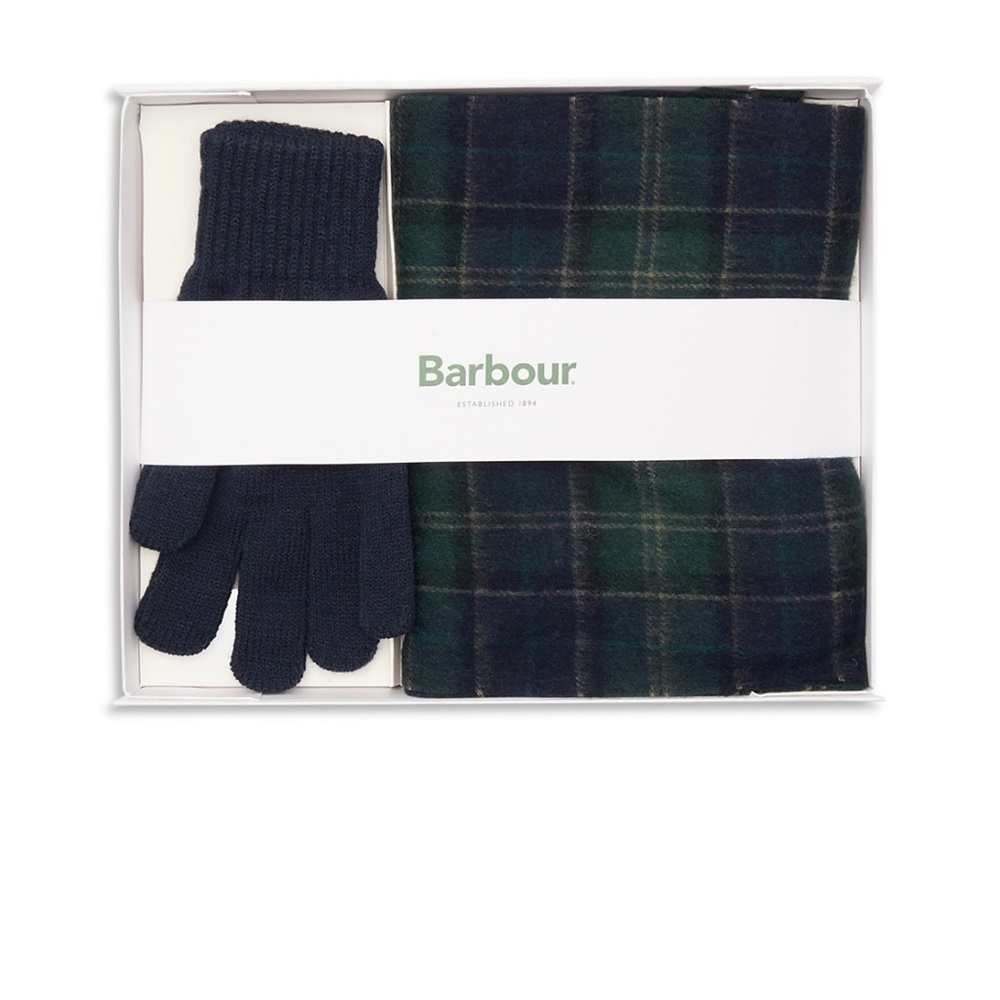 Barbour Navy and Green Tartan Gloves ( no offer please )